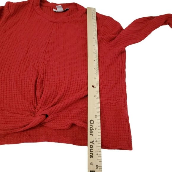 Topshop Red Knotted Blouse - Picture 9 of 10